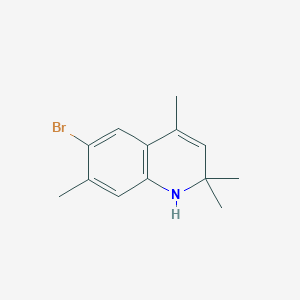 molecular formula C13H16BrN B1651365 6-bromo-2,2,4,7-tetramethyl-1H-quinoline CAS No. 1260758-82-4