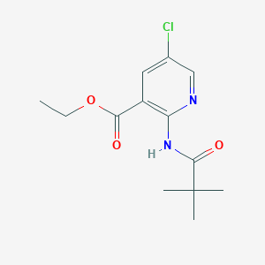 molecular formula C13H17ClN2O3 B1651366 Ethyl 5-chloro-2-(2,2-dimethylpropanoylamino)pyridine-3-carboxylate CAS No. 1260759-48-5