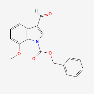 molecular formula C18H15NO4 B1651370 Benzyl 3-formyl-7-methoxyindole-1-carboxylate CAS No. 1260769-85-4