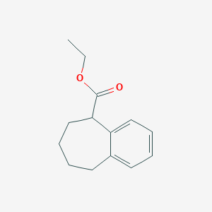 molecular formula C14H18O2 B1651372 ethyl 6,7,8,9-tetrahydro-5H-benzo[7]annulene-5-carboxylate CAS No. 1260776-58-6