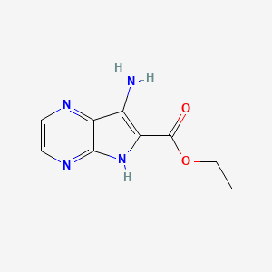molecular formula C9H10N4O2 B1651375 Ethyl 7-amino-5H-pyrrolo[2,3-b]pyrazine-6-carboxylate CAS No. 1260779-51-8