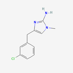 4-[(3-Chlorophenyl)methyl]-1-methylimidazol-2-amine