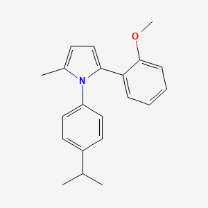molecular formula C21H23NO B1651379 2-(2-Methoxyphenyl)-5-methyl-1-(4-propan-2-ylphenyl)pyrrole CAS No. 1260802-65-0