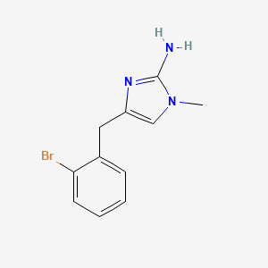 molecular formula C11H12BrN3 B1651386 4-[(2-Bromophenyl)methyl]-1-methylimidazol-2-amine CAS No. 1260831-39-7