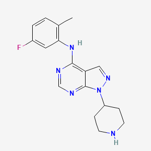 N-(5-Fluoro-2-methylphenyl)-1-piperidin-4-ylpyrazolo[3,4-d]pyrimidin-4-amine