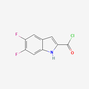 molecular formula C9H4ClF2NO B1651391 5,6-Difluoro-1H-indole-2-carbonyl chloride CAS No. 1260850-29-0