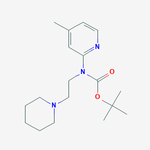 molecular formula C18H29N3O2 B1651394 tert-butyl N-(4-methylpyridin-2-yl)-N-(2-piperidin-1-ylethyl)carbamate CAS No. 1260860-82-9