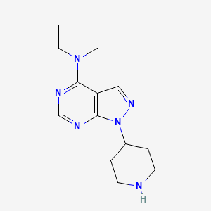 molecular formula C13H20N6 B1651396 N-Ethyl-N-methyl-1-piperidin-4-ylpyrazolo[3,4-d]pyrimidin-4-amine CAS No. 1260880-05-4