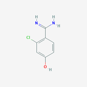 molecular formula C7H7ClN2O B1651399 2-Chloro-4-hydroxybenzenecarboximidamide CAS No. 1260883-61-1