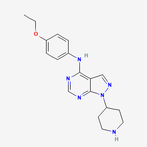 molecular formula C18H22N6O B1651400 N-(4-Ethoxyphenyl)-1-piperidin-4-ylpyrazolo[3,4-d]pyrimidin-4-amine CAS No. 1260884-53-4