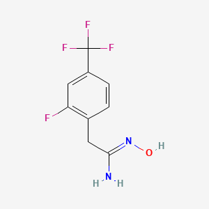 2-[2-Fluoro-4-(trifluoromethyl)phenyl]-N'-hydroxyethanimidamide