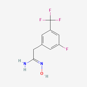 molecular formula C9H8F4N2O B1651410 2-[3-Fluoro-5-(trifluoromethyl)phenyl]-N'-hydroxyethanimidamide CAS No. 1261025-50-6