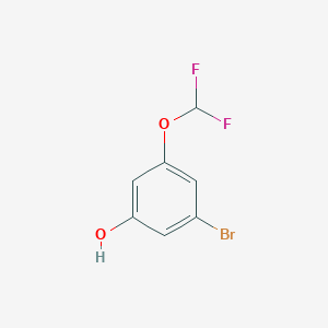 molecular formula C7H5BrF2O2 B1651414 3-Bromo-5-(difluoromethoxy)phenol CAS No. 1261552-42-4