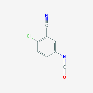 molecular formula C8H3ClN2O B1651417 2-Chloro-5-isocyanatobenzonitrile CAS No. 1261672-37-0