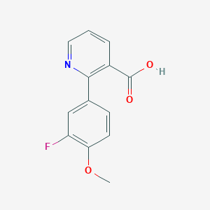 molecular formula C13H10FNO3 B1651423 2-(3-氟-4-甲氧基苯基)烟酸 CAS No. 1261922-79-5