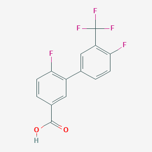 molecular formula C14H7F5O2 B1651424 4-Fluoro-3-(4-fluoro-3-trifluoromethylphenyl)benzoic acid CAS No. 1261938-99-1