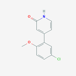 molecular formula C12H10ClNO2 B1651425 4-(5-Chloro-2-methoxyphenyl)-2-hydroxypyridine CAS No. 1261939-19-8