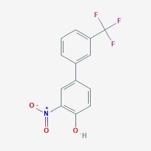molecular formula C13H8F3NO3 B1651430 2-Nitro-4-(3-trifluoromethylphenyl)phenol CAS No. 1261956-77-7