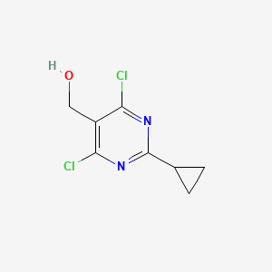 molecular formula C8H8Cl2N2O B1651451 (4,6-Dichloro-2-cyclopropylpyrimidin-5-yl)methanol CAS No. 1263283-21-1