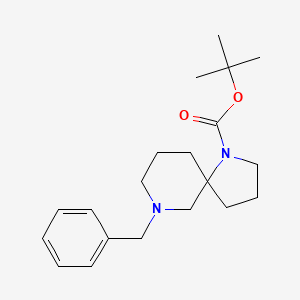 molecular formula C20H30N2O2 B1651453 Tert-butyl 9-benzyl-1,9-diazaspiro[4.5]decane-1-carboxylate CAS No. 1263774-51-1