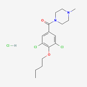 molecular formula C16H23Cl3N2O2 B1651463 (4-Butoxy-3,5-dichlorophenyl)-(4-methylpiperazin-1-yl)methanone;hydrochloride CAS No. 1266693-20-2