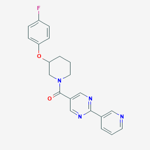 molecular formula C21H19FN4O2 B1651482 5-{[3-(4-Fluorophenoxy)piperidin-1-yl]carbonyl}-2-pyridin-3-ylpyrimidine CAS No. 1268991-91-8