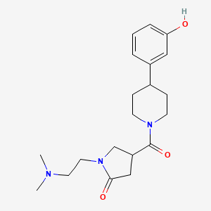 molecular formula C20H29N3O3 B1651497 1-[2-(Dimethylamino)ethyl]-4-{[4-(3-hydroxyphenyl)piperidin-1-yl]carbonyl}pyrrolidin-2-one CAS No. 1269106-48-0