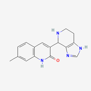 molecular formula C16H16N4O B1651498 7-methyl-3-(4,5,6,7-tetrahydro-1H-imidazo[4,5-c]pyridin-4-yl)quinolin-2-ol CAS No. 1269106-57-1