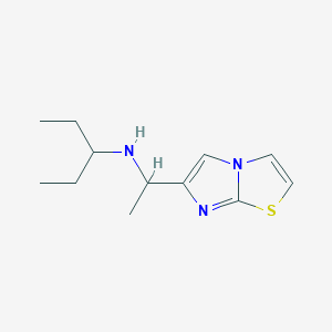 molecular formula C12H19N3S B1651502 (1-Ethylpropyl)(1-imidazo[2,1-b][1,3]thiazol-6-ylethyl)amine CAS No. 1269198-81-3