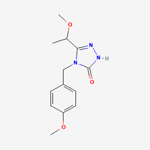 molecular formula C13H17N3O3 B1651507 4-(4-methoxybenzyl)-5-(1-methoxyethyl)-2,4-dihydro-3H-1,2,4-triazol-3-one CAS No. 1269225-26-4
