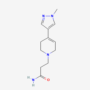 molecular formula C12H18N4O B1651518 3-[4-(1-methyl-1H-pyrazol-4-yl)-3,6-dihydropyridin-1(2H)-yl]propanamide CAS No. 1269379-18-1