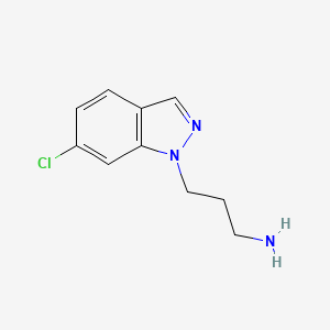 molecular formula C10H12ClN3 B1651522 3-(6-Chloroindazol-1-yl)propan-1-amine CAS No. 1269529-50-1