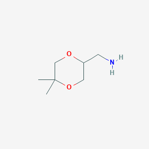 molecular formula C7H15NO2 B1651523 (5,5-Dimethyl-1,4-dioxan-2-YL)methanamine CAS No. 1269755-07-8
