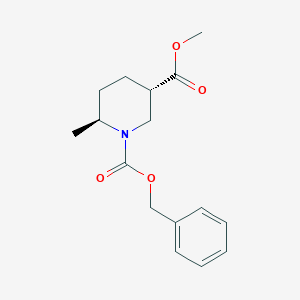 molecular formula C16H21NO4 B1651524 trans-1-Benzyl 3-methyl 6-methylpiperidine-1,3-dicarboxylate CAS No. 1269755-57-8