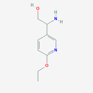 molecular formula C9H14N2O2 B1651527 2-Amino-2-(6-ethoxypyridin-3-yl)ethanol CAS No. 1270362-54-3