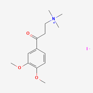molecular formula C14H22INO3 B1651533 3,4-Dimethoxy-gamma-oxo-N,N,N-trimethylbenzenepropanaminium iodide CAS No. 127119-33-9