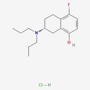 molecular formula C16H25ClFNO B1651534 (R)-5-Fluoro-8-hydroxy-2-(dipropylamino)tetralin hydrochloride CAS No. 127126-20-9