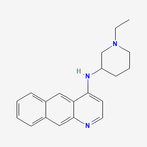 molecular formula C20H23N3 B1651536 N-(1-ethylpiperidin-3-yl)benzo[g]quinolin-4-amine CAS No. 127136-49-6