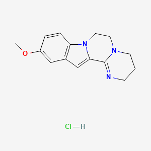 molecular formula C15H18ClN3O B1651540 14-methoxy-3,7,10-triazatetracyclo[8.7.0.02,7.011,16]heptadeca-1(17),2,11(16),12,14-pentaene;hydrochloride CAS No. 127556-86-9