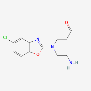 molecular formula C13H16ClN3O2 B1651543 2-Butanone, 4-[(2-aminoethyl)(5-chloro-2-benzoxazolyl)amino]- CAS No. 1276666-11-5
