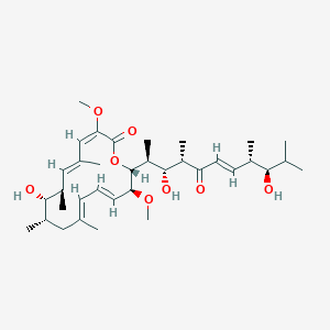 molecular formula C35H56O8 B016516 (3E,5E,7R,8S,9S,11E,13E,15S,16R)-16-[(E,2S,3R,4S,8S,9R)-3,9-dihydroxy-4,8,10-trimethyl-5-oxoundec-6-en-2-yl]-8-hydroxy-3,15-dimethoxy-5,7,9,11-tetramethyl-1-oxacyclohexadeca-3,5,11,13-tetraen-2-one CAS No. 98813-13-9
