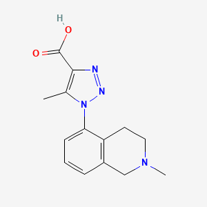 molecular formula C14H16N4O2 B1651609 5-methyl-1-(2-methyl-1,2,3,4-tetrahydroisoquinolin-5-yl)-1H-1,2,3-triazole-4-carboxylic acid CAS No. 1306603-01-9
