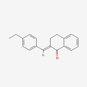 molecular formula C19H18O B1651614 (E)-3,4-Dihydro-2-((4-ethylphenyl)methylene)-1(2H)-naphthalenone CAS No. 130689-17-7