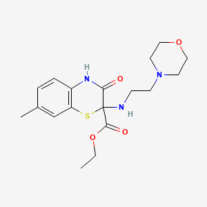 ethyl 7-methyl-2-(2-morpholin-4-ylethylamino)-3-oxo-4H-1,4-benzothiazine-2-carboxylate