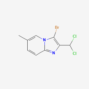 molecular formula C9H7BrCl2N2 B1651648 3-Bromo-2-(dichloromethyl)-6-methylimidazo[1,2-a]pyridine CAS No. 1313712-66-1