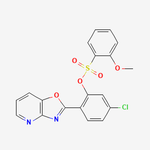 B1651650 5-Chloro-2-[1,3]oxazolo[4,5-b]pyridin-2-ylphenyl 2-methoxy-1-benzenesulfonate CAS No. 1314217-73-6