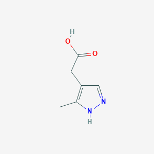B1651657 2-(3-methyl-1H-pyrazol-4-yl)acetic acid CAS No. 1314928-85-2