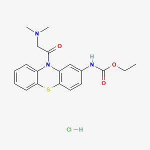 Carbamic acid, (10-(2-(dimethylamino)-1-oxoethyl)-10H-phenothiazin-2-yl)-, ethyl ester, hydrochloride