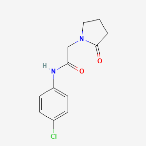 molecular formula C12H13ClN2O2 B1651685 1-Pyrrolidineacetamide, N-(4-chlorophenyl)-2-oxo- CAS No. 132382-16-2