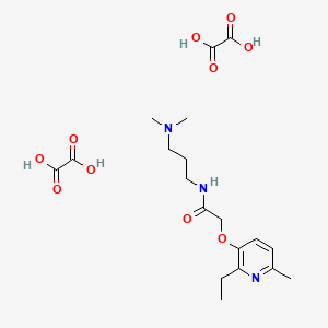 Acetamide, N-(3-(dimethylamino)propyl)-2-((2-ethyl-6-methyl-3-pyridinyl)oxy)-, ethanedioate (1:2)